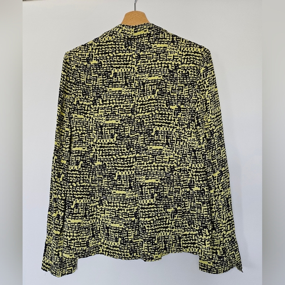 Diane Von Furstenberg Women’s Light Blazer Jacket 2 Yellow Silk Victor - Picture 3 of 13